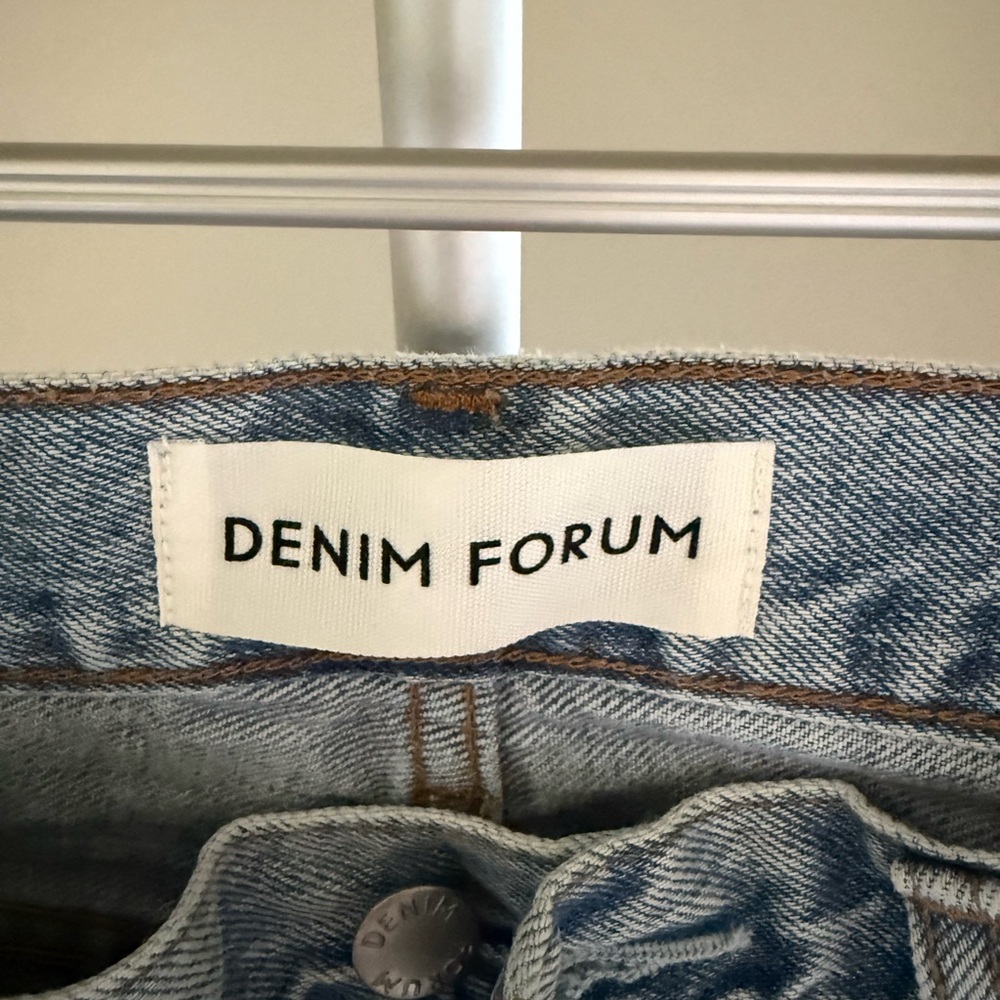 Denim Forum 90s’ Loose fit Low Rise Wide Leg Crop Jeans - Picture 2 of 4